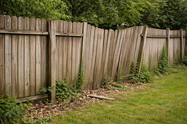 Fence panel repair and stabilization